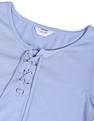 U.S. Polo Assn. Women Puff Sleeve Criss Cross Neckline Top