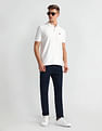 Arrow Sports Patch Pocket Horizontal Stripe Polo Shirt