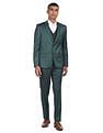 AD by Arvind Tailored Regular Fit Patterned Three Piece Suit