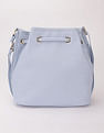 Tommy Hilfiger Solid Blue Pu Bucket Bag