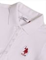 U.S. Polo Assn. Women Brand Logo Solid Pique Polo Shirt