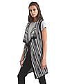 U.S. Polo Assn. Women Patterned Knit Open Front Longline Shrug