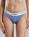 Calvin Klein Underwear Womens Blue Solid Panties