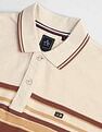 Arrow Sports Tipped Collar Horizontal Stripe Polo Shirt