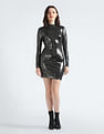 Calvin Klein Long Sleeve Metallic Bodycon Dress
