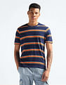 Flying Machine Crew Neck Horizontal Stripe T-Shirt