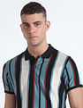 Flying Machine Vertical Stripe Cotton Polo Shirt