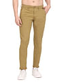 Flying Machine Mid Rise Twill Solid Trousers