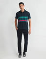 Arrow Sports Horizontal Stripe Cotton Polo Shirt