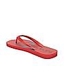 Calvin Klein Men Dark Red V-Strap Brand Print Slippers