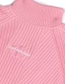 Calvin Klein Jeans Women Pink Turtle Neck Embroidered Monogram Sweater