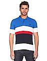 U.S. Polo Assn. Men Multi Colour Cotton Striped Polo Shirt