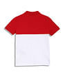 Tommy Hilfiger Boys Red Colour Blocked Polo Shirt