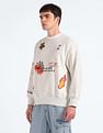 Flying Machine Graphic Print Oversized Sweatshirt