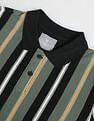 Flying Machine Vertical Striped Cotton Polo Shirt