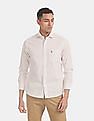 U.S. Polo Assn. Striped Long Sleeve Cutaway Collar Casual Shirt