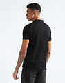 Flying Machine Vertical Stripe Patterned Knit Polo Shirt