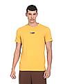 Tommy Hilfiger Men Yellow Vinyl Logo Print Solid T-Shirt