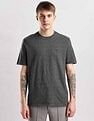 Calvin Klein Jeans Mens Black Self-design T-Shirts