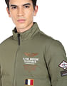 Flying Machine High Neck Appliqued Quilted Jacket