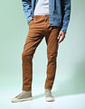 Flying Machine Slash Slim Tapered Fit Solid Trousers