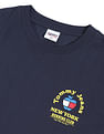 Tommy Hilfiger Men Navy Running Club Graphic Print Recycled Cotton T-Shirt