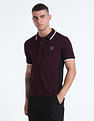 Flying Machine Colour Block Cotton Polo Shirt