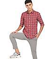 Arrow Sports Spread Collar Check Shirt