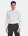 Flying Machine Mandarin Collar Tonal Print Shirt