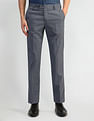 Arrow Mid Rise Checked Trousers