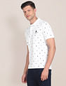 U.S. Polo Assn. Monogram Print Cotton Polo Shirt