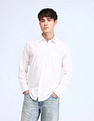 Flying Machine Slim Fit Dobby Solid Shirt