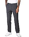 Tommy Hilfiger Men Grey Slim Fit Solid Casual Trousers
