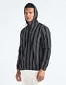 Flying Machine Hooded Vertical Stripe Shirt