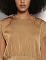Calvin Klein Ribbed Hem Cap Sleeve Top