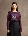 U.S. Polo Assn. Women Drop Shoulder Graphic Print T-Shirt