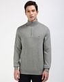 Tommy Hilfiger Cotton Zip Mock Neck Sweater