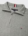 Tommy Hilfiger Cotton Zip Mock Neck Sweater