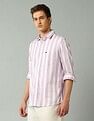 Arrow Sport Manhattan Slim Fit Vertical Striped Shirt