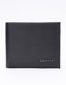 Calvin Klein Solid Black Leather Bi-Fold Wallet