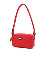 Tommy Hilfiger Solid Red Pu Shoulder Bag