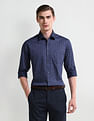 Arrow Geometric Print Satin Shirt