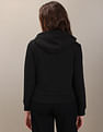 U.S. Polo Assn. Women Full Zip Placket Solid Sweatshirt