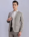 Tommy Hilfiger Self-Design Regular-Fit Polyester Single Breasted Blazer