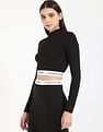 Tommy Hilfiger Regular-Fit Viscose Mock Neck Crop Top