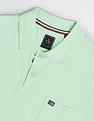 Arrow Sports Patterned Collar Solid Polo Shirt