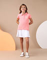 U.S. Polo Assn. Kids Girls Brand Printed Relaxed Fit Polo Shirt