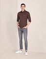 U.S. Polo Assn. Cutaway Collar Vertical Stripe Casual Shirt