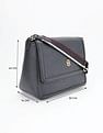 Tommy Hilfiger Solid Blue Pu Sling Bag