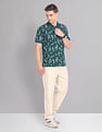 AD by Arvind Real Deal Tropical Print Polo Shirt